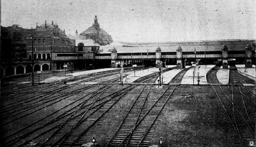 HL Damals – Gebrüder Borchers – Lübeck Hauptbahnhof – Bahnsteighallen – 1908– 1