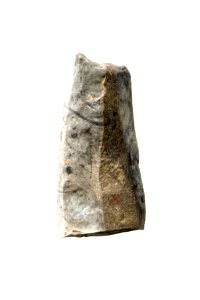 Hoeksteker in silex, 15 000 tot 14 300 BP, vindplaats- Kanne, Albertkanaal, 1978, collectie Gallo-Romeins Museum Tongeren, Ka 2755
