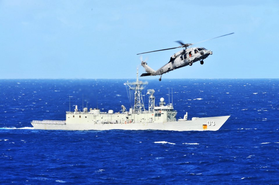 HMAS Sydney (FFG 03) in support of exercise Talisman Saber 2013