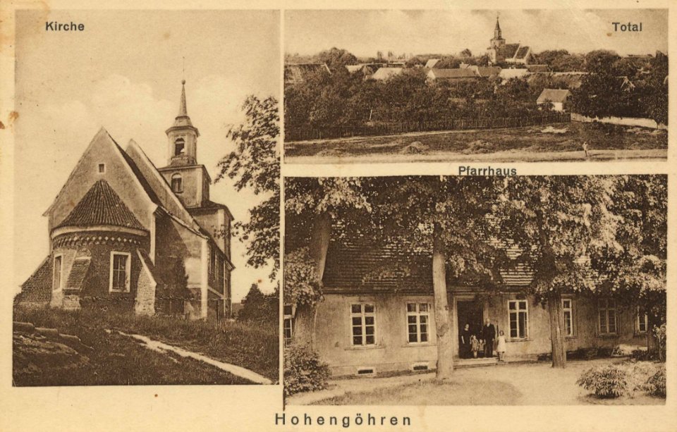 Hohengöhren, Sachsen-Anhalt - Kirche; Stadtansicht; Pfarrhaus (Zeno Ansichtskarten)