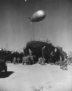 HM LST-425 14 September 1943, at Palermo, Sicily