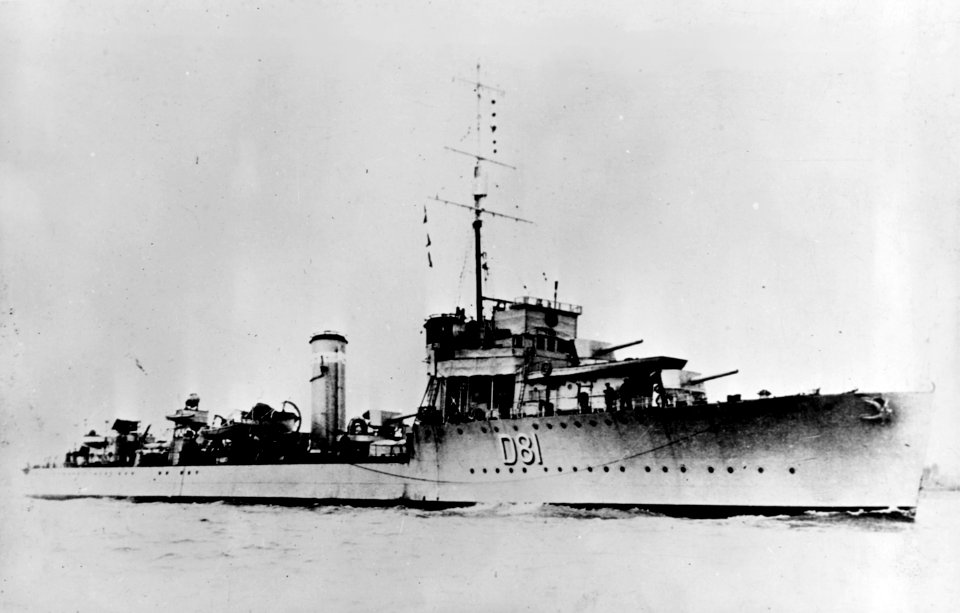 HMS Bruce (D81) between World Wars I and II