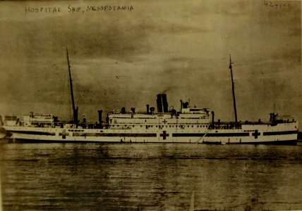 HMHS Mesopotamia on the Tigris River, June 27, 1917 (21793839434)