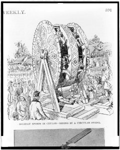 Holiday sports in Ceylon - riding in a circular swing LCCN97513275