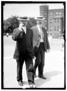HOLLIS, HENRY F. SENATOR FROM NEW HAMPSHIRE, 1913-1919. RIGHT, WITH SENATOR SAULSBURY LCCN2016864747