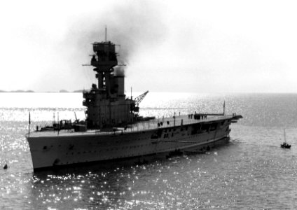 HMS Hermes (95) off Yantai China c1931 photo