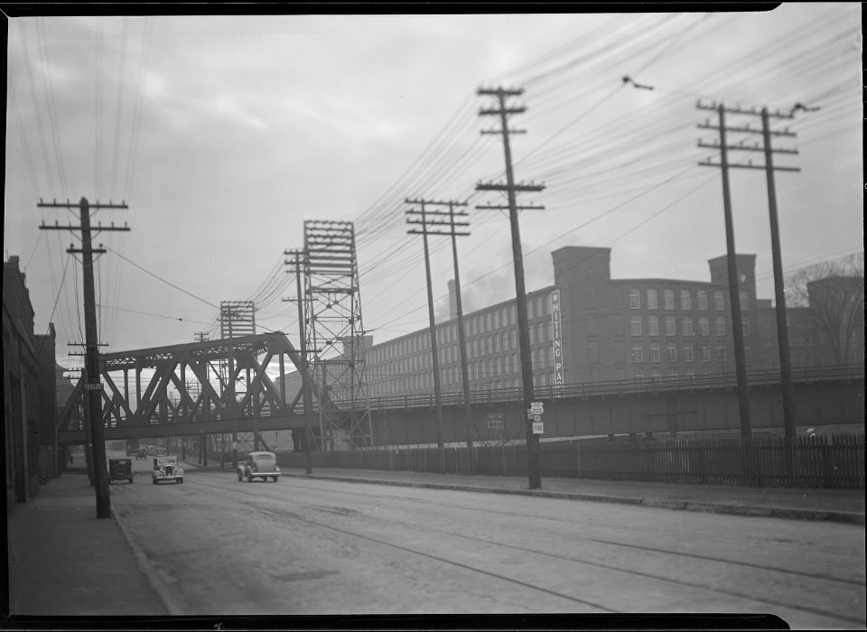 Holyoke, Massachusetts - Scenes. An old mill of absentee ownership, liquidated and sold at a great bargain to a... - NARA - 518300