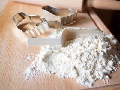 Preparation cookie cutter christmas baking