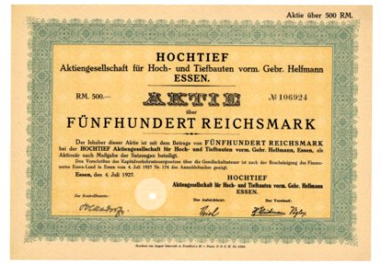 Hochtief AG 1927 photo