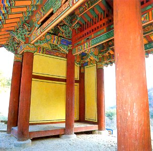 Hoejeonmun door of Cheongpyeongsa temple in Chuncheon, Korea 02