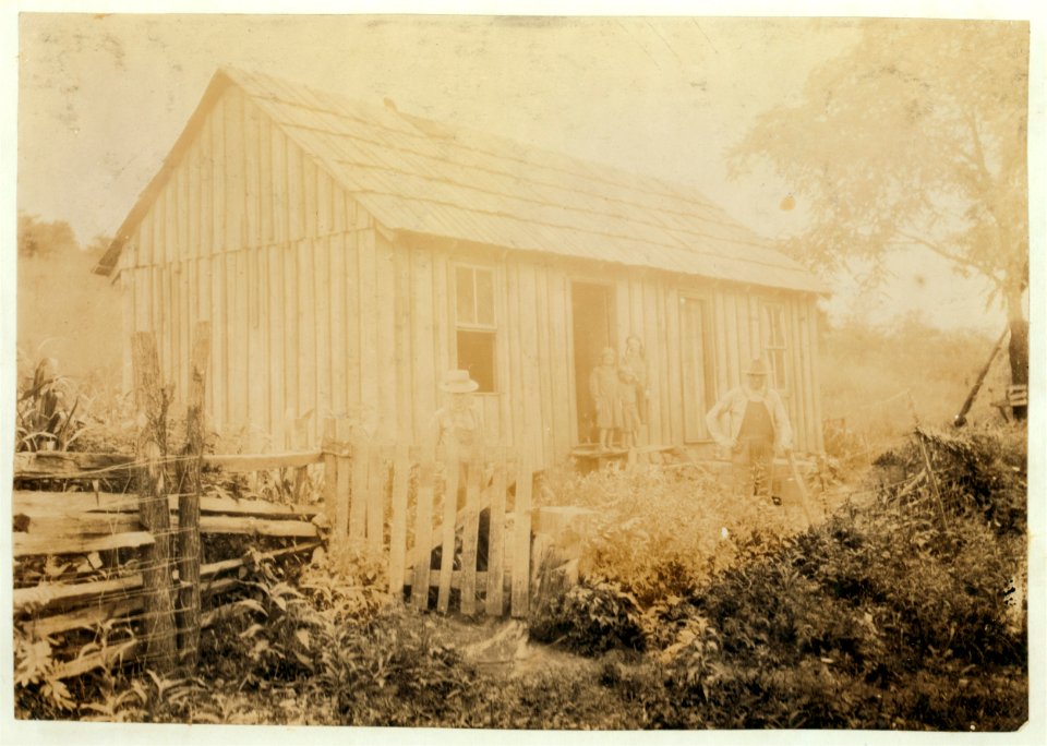 Home of Dewey Coffey and family, who is said to be one of the few tenants in the county. Children go to Scafford King School but out for sickness. LOC nclc.00482