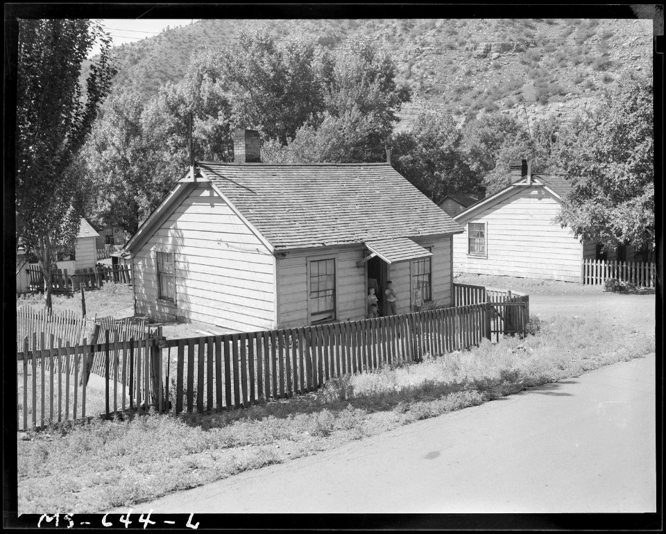 Home of John M. McPhie, miner, living in company housing project. Utah Fuel Company, Castle Gate Mine, Castle Gate... - NARA - 540547