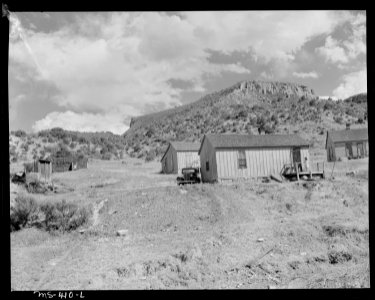 Homes of miners in company housing project. Huerfano Coal Company, Ludlow Mine, Ludlow, Las Animas County, Colorado. - NARA - 540400