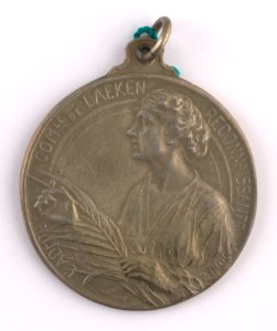 Hommage aux Combattants de la Campagne 1914-1918, medal by Pierre Theunis, Belgium, 1918, Coins and Medals Department of the Royal Library of Belgium, 2Lef87-12 (recto)