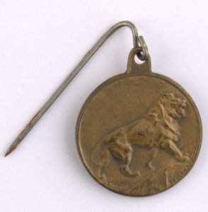 Hommage aux Soldats Invalides, medal by Pierre Theunis, Belgium, (1920), Coins and Medals Department of the Royal Library of Belgium, 2Lef 103-25 (recto)