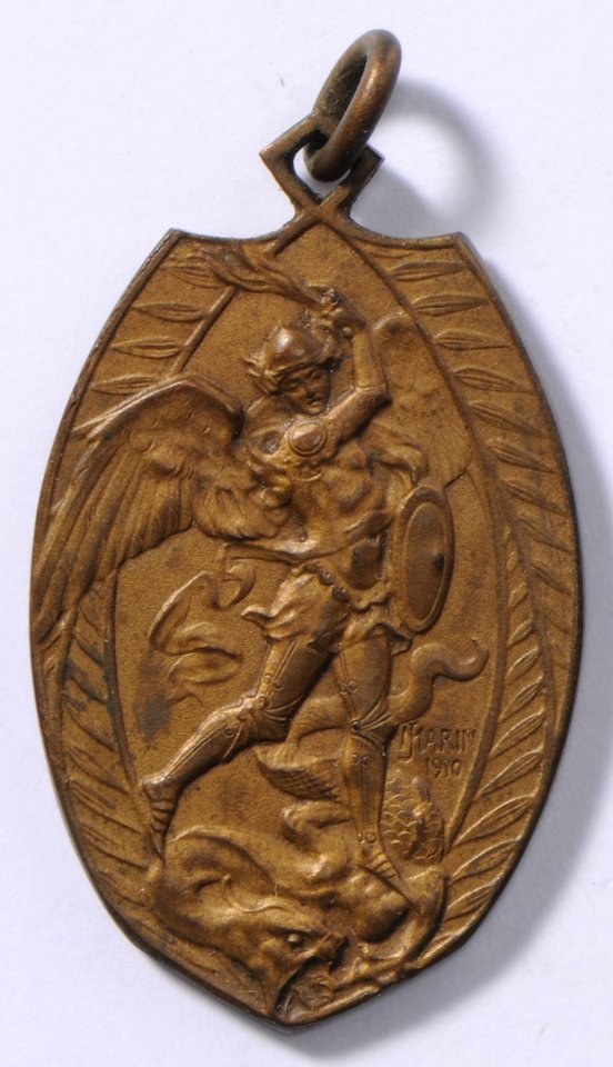 Hommage de Reconnaissance et d'Admiration à Notre Bourgmester A. Max 1914-1915, medal by Jacques Marin (1877-1950), Belgium, 1915, Coins and Medals Department of the Royal Library of Belgium, 2Lef 21 - 47 (recto)