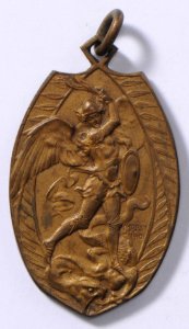 Hommage de Reconnaissance et d'Admiration à Notre Bourgmester A. Max 1914-1915, medal by Jacques Marin (1877-1950), Belgium, 1915, Coins and Medals Department of the Royal Library of Belgium, 2Lef 21 - 47 (recto)