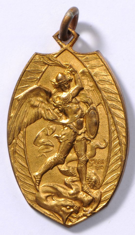 Hommage de Reconnaissance et d'Admiration à Notre Bourgmester A. Max 1914-1915, medal by Jacques Marin (1877-1950), Belgium, 1915, Coins and Medals Department of the Royal Library of Belgium, 2Lef 21 - 46 (recto)