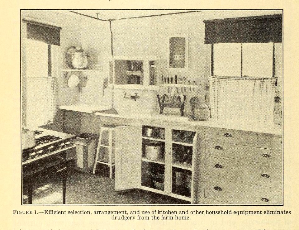 Home Demonstration Work-Fig 1 Kitchen Arrangement 1933 USDA