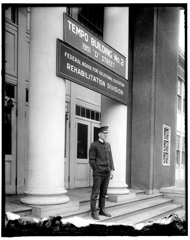 Home Sector- Tempo Building No. 2, 1901 D Street. Federal Board for Vocational Education, Rehabilitation Division LOC hec.14218