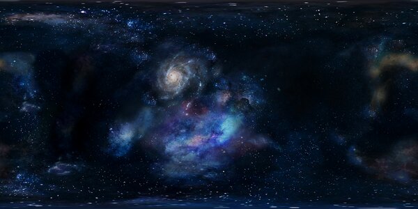 Cosmos celestial wide angle photo