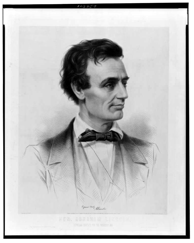 Hon. Abraham Lincoln, Republican candidate for the presidency, 1860