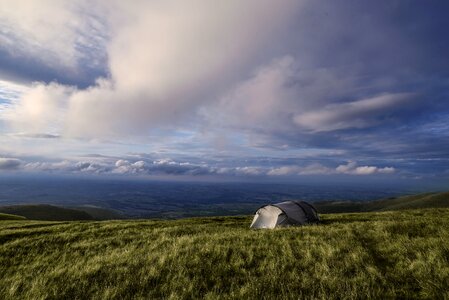Tent sky clouds