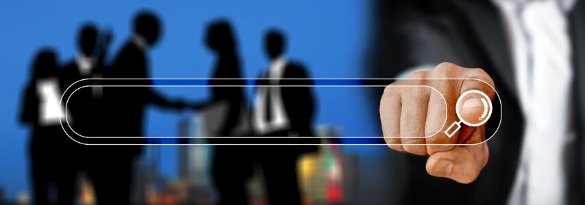 Businessman finger show