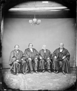 Hon. Salmon P. Chase, Chief Justice, U.S., Hon. Nathan Clafford, Maine., Hon. Samuel F. Miller, U.S. Supreme Court.... - NARA - 528279