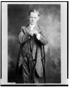 Hon. William David Upshaw, three-quarter length portrait, standing with crutches, facing front LCCN97504129