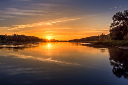 Abendstimmung water evening sky photo