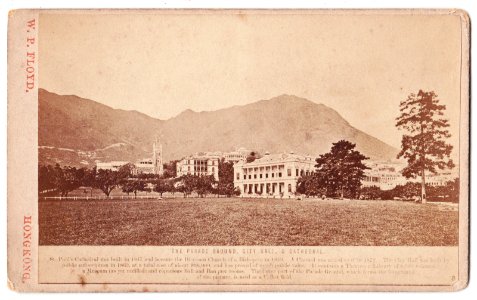 Hong Kong CDV-The Parade Ground, City Hall and Cathedral by W.P. Floyd photo
