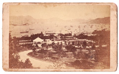 Hong Kong CDV-View looking down on the Harbour by W.P. Floyd photo