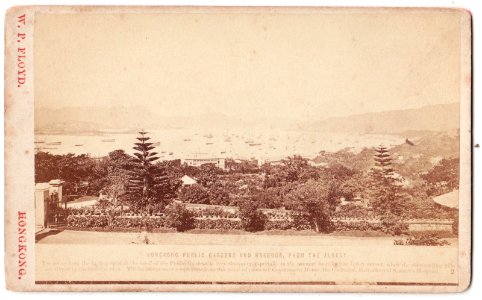 Hong Kong CDV-Hongkong Public Gardens and Harbour, from the Albany by W.P. Floyd photo
