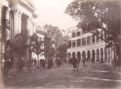 Hong Kong, Central Street by Lai Afong, c1880 photo