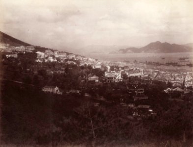 Hong Kong, View from the South by Lai Afong, c1880 photo