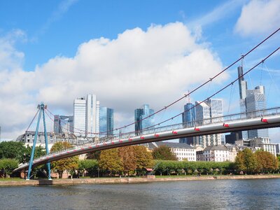 Main suspension bridge frankfurt am main germany