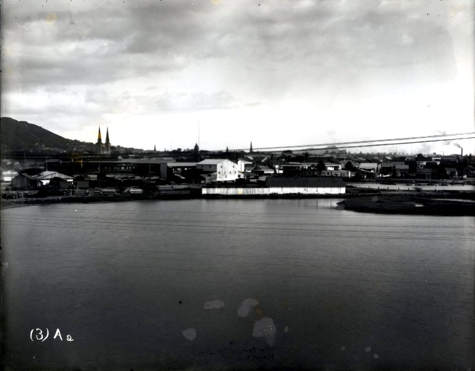 Honolulu from Honolulu Harbor, photograph by Brother Bertram