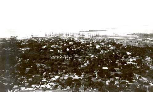 Honolulu from Punchbowl 1890 (downtown) photo
