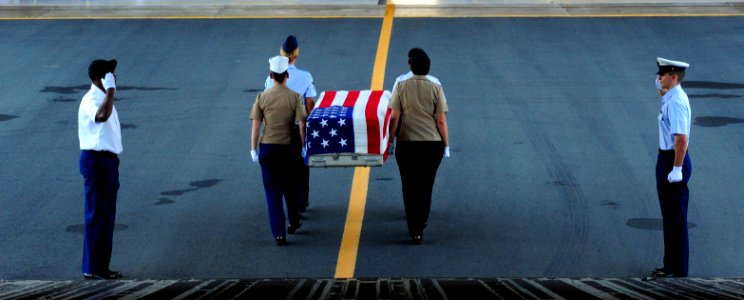 Honor guard transfer recovered remains. (8243540641)