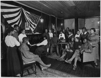 Honoring men about to leave. (African American) women open a club for their men in the service, New . . . - NARA - 533535