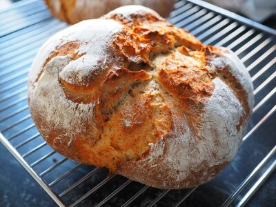 Bread crust bake loaf of bread photo