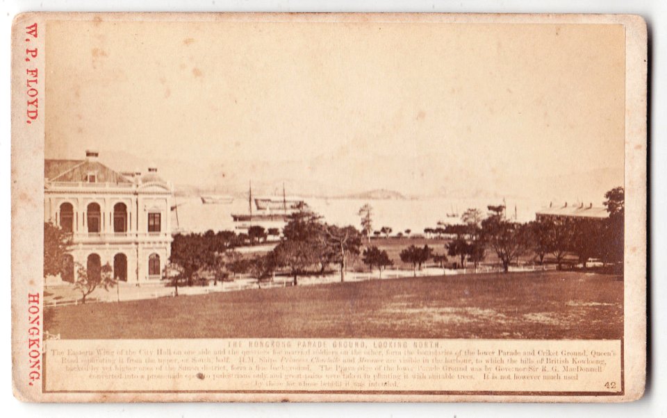 Hong Kong CDV-The Hongkong Parade Ground, looking North by W.P. Floyd