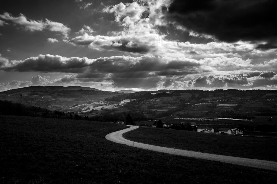 Highland path houses