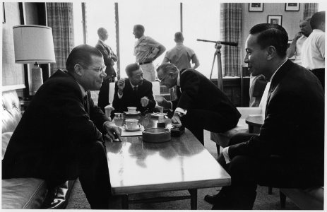 Honolulu Conference, Secretary of Defense Robert McNamara, Prime Minister Nguyen Cao Ky (South Vietnam), President... - NARA - 192497