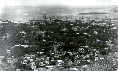 Honolulu from Punchbowl 1890