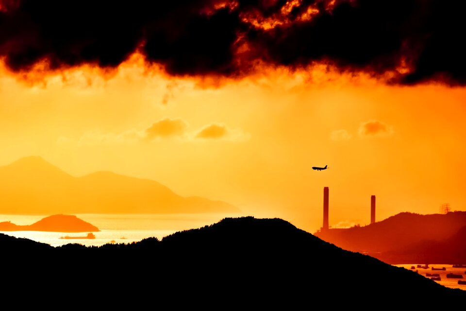 Mountains airplane commercial jet