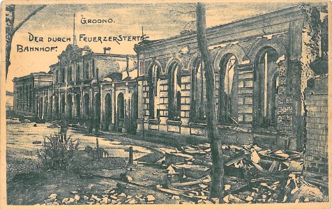 Horadnia, Pryvakzalny, Čyhunačnaja. Горадня, Прывакзальны, Чыгуначная (1915)