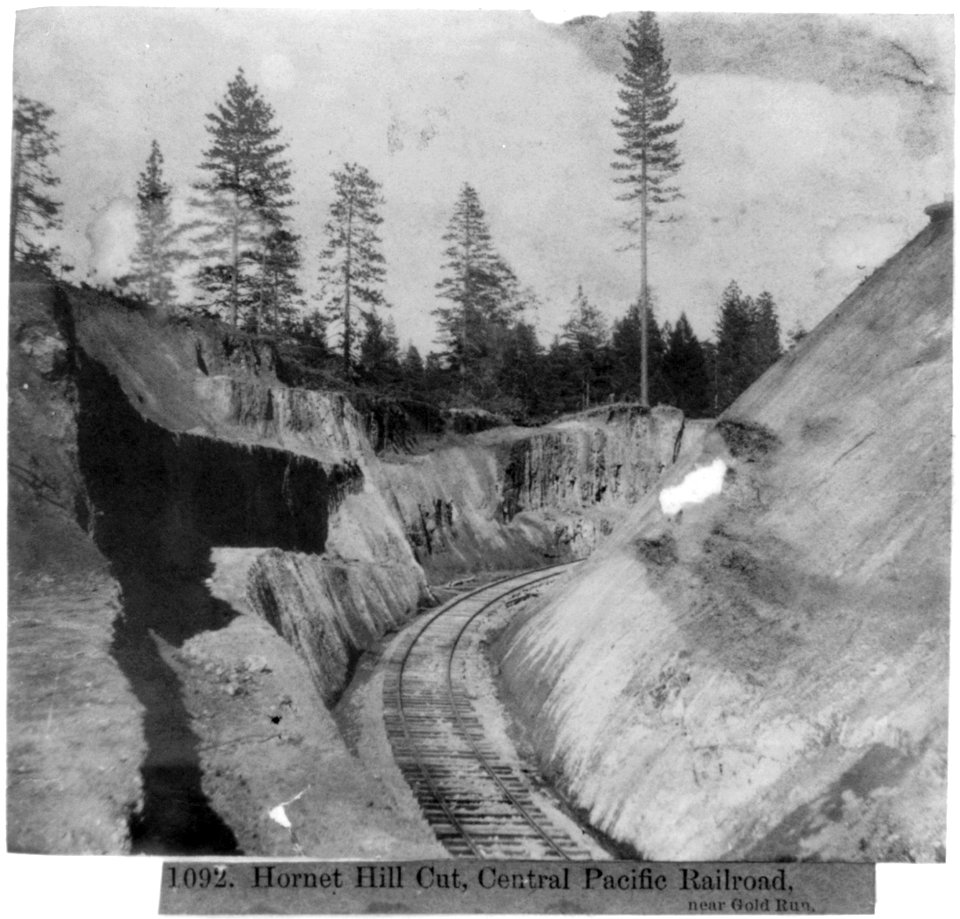 Hornet Hill Cut, Central Pacific Railroad near Gold Run LCCN2002721342
