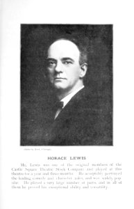 Horace Lewis, stage actor